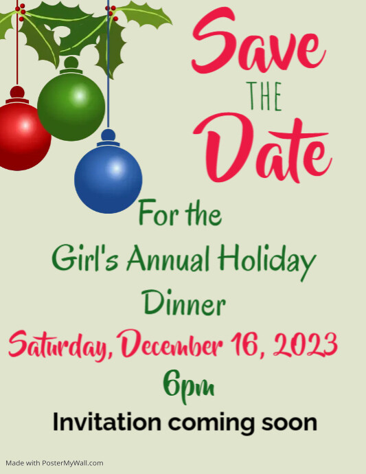 Save the Date Christmas PosterMyWall