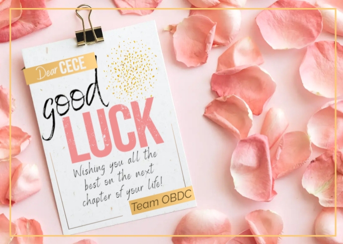 Floral Themed Good Luck Printable Card | PosterMyWall