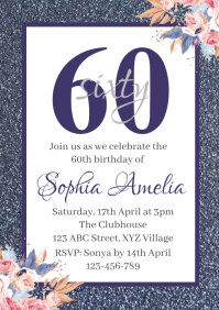 9 710 60th Birthday Customizable Design Templates Postermywall 9 710 60th Birthday Customizable Design Templates Postermywall