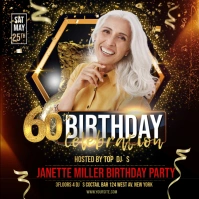 60th Birthday Party Instagram Post template
