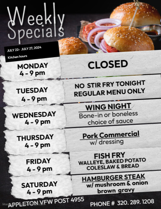 Weekly Specials Menu Flyer Template PosterMyWall
