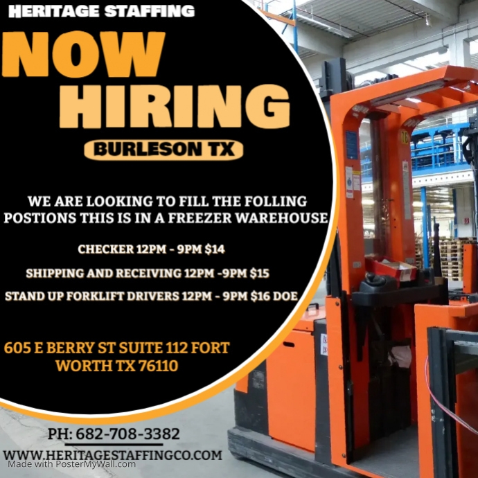 Forklift Drivers Wanted Poster PosterMyWall