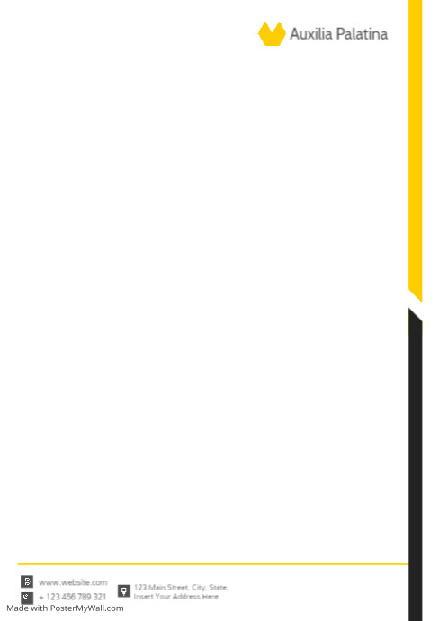 corporate modern yellow and grey letterhead t