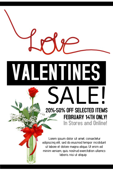 Valentines Day Sale Template | PosterMyWall