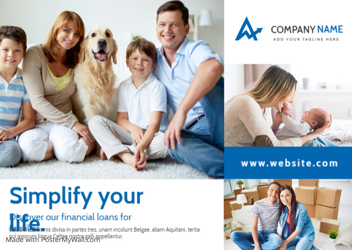 financial small loans postcard advertising de