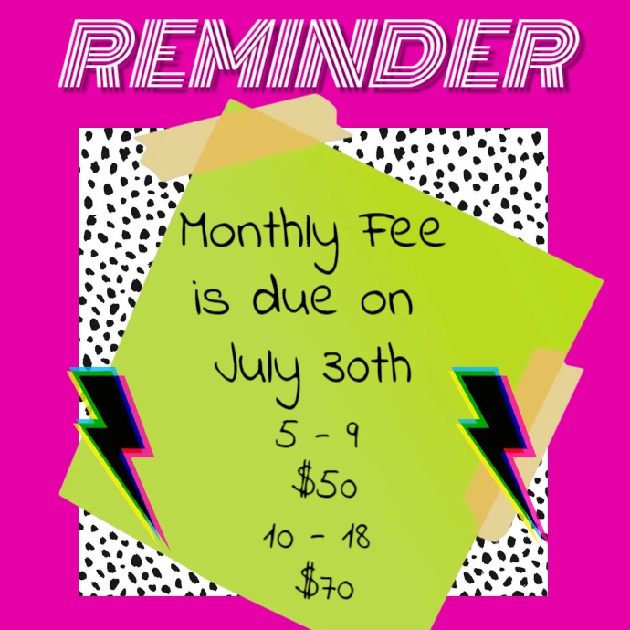 Monthly Fee Reminder PosterMyWall monthly-fee-reminder-postermywall