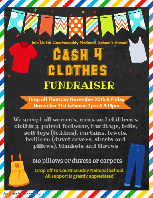 Apparel Raffle Clothing Drive Fundraiser Flyer at Ricky Lanctot blog