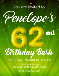 62nd birthday Template | PosterMyWall