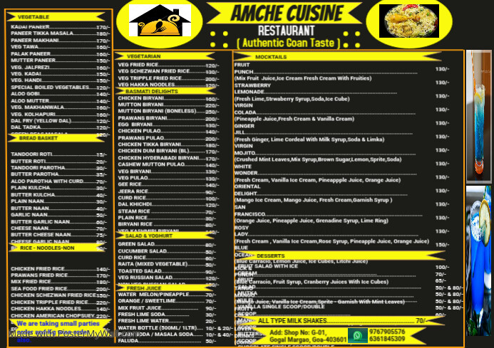 Backside Menu Menu-Backside | PosterMyWall