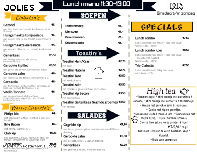 to go menu lunch | PosterMyWall