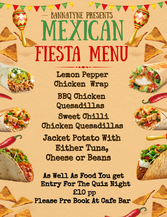 Cinco De Mayo Mexican Menu Template | PosterMyWall