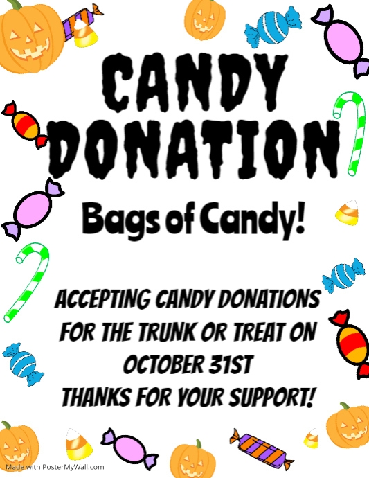 Candy Donation PosterMyWall