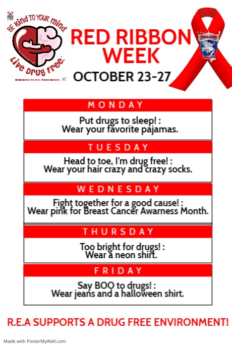 Red Ribbon week Flyer Design Template | PosterMyWall