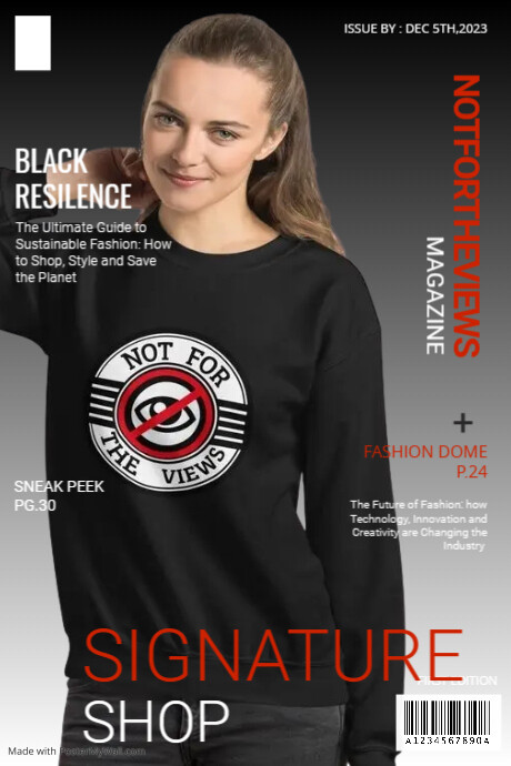 magazine cover Poster template