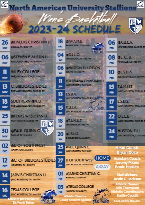 Basketball Schedule PosterMyWall