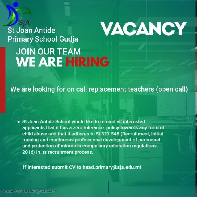 Vacancy ad design Instagram Post template