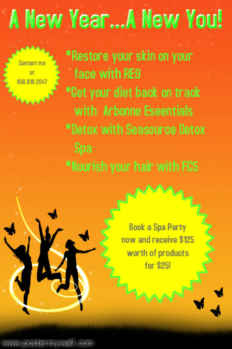 A New Year..A New You Poster template
