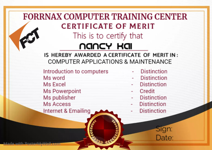 Copy of Microsoft certificate Design (2) | PosterMyWall