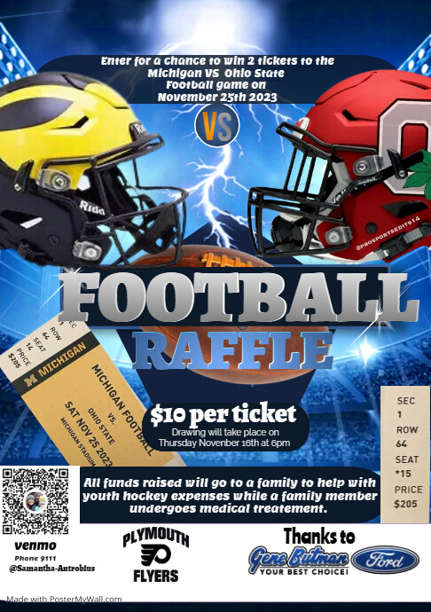 Create Own Football Raffle Poster Copy of football flyers,Soccer | PosterMyWall