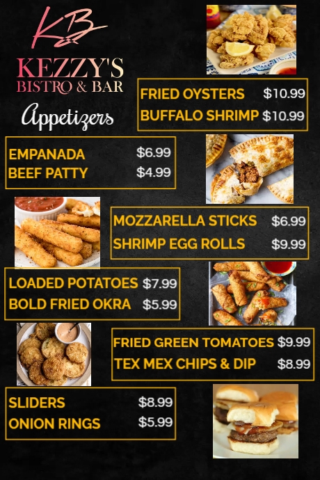 Copy of Appetizers | PosterMyWall