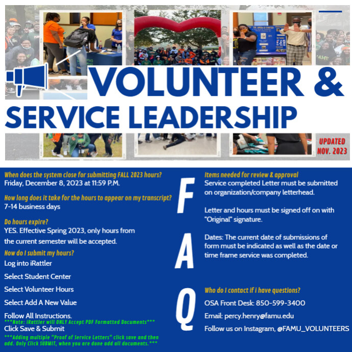 Fall 2023 _ November Volunteering FAQ Flyer (4) | PosterMyWall