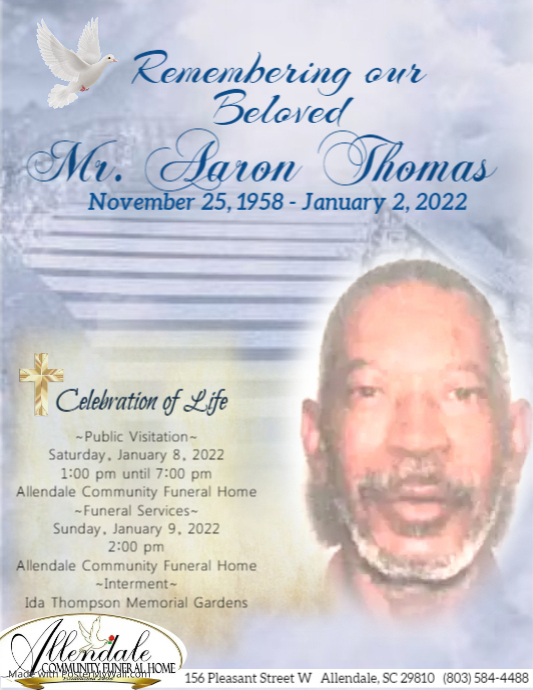Copy of Funeral Announcement PosterMyWall