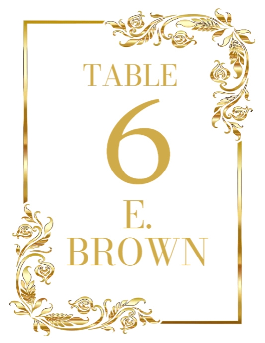 Copy of table number 6 postermywall