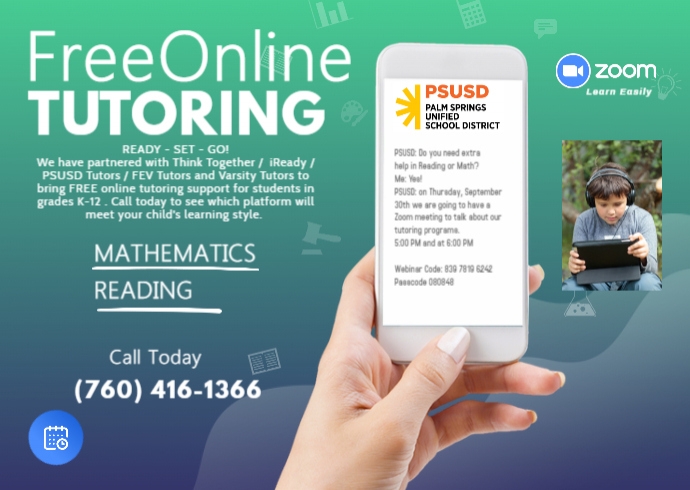 Tutor Copy Copy of Copy of Online Tutoring Postcard | PosterMyWall