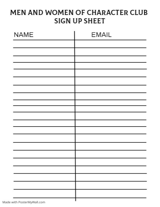 Sign Up Sheet Template PosterMyWall