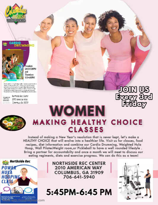 Pink Women's Health Seminar Instagram Ad Flyer (US Letter) template