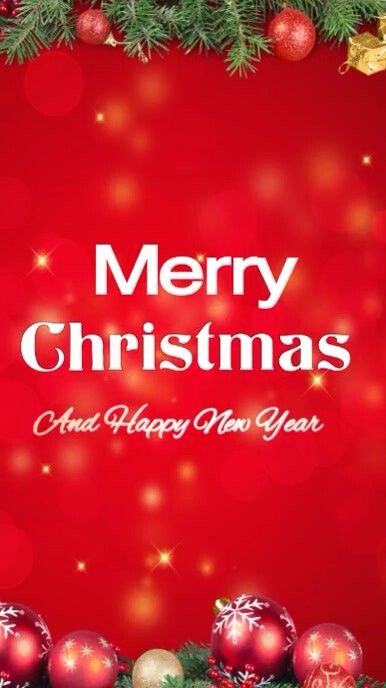 Copy of Red Merry Christmas Poster Video | PosterMyWall