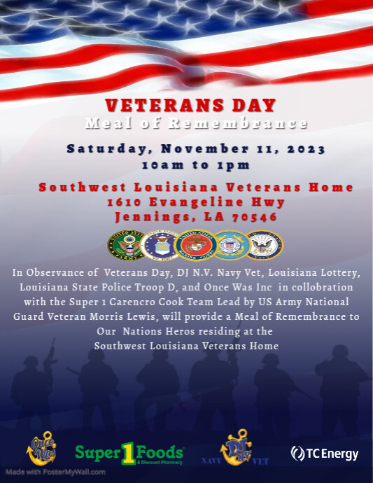 Copy of veterans day jennings,la PosterMyWall