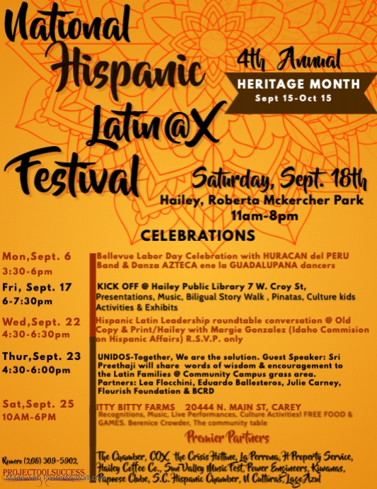 Copy of Hispanic Heritage Month Schedule Poster Template | PosterMyWall