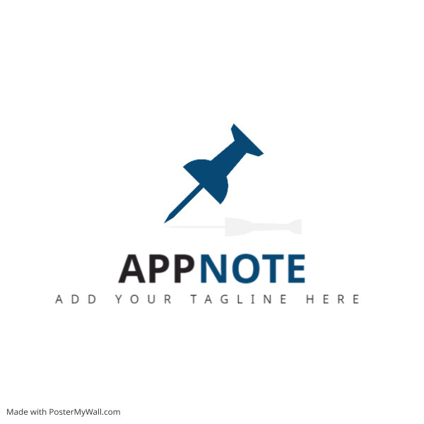 Black and blue colors app icon logo template