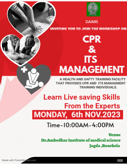 CPR & First Aid Training Center Flyer PosterMyWall