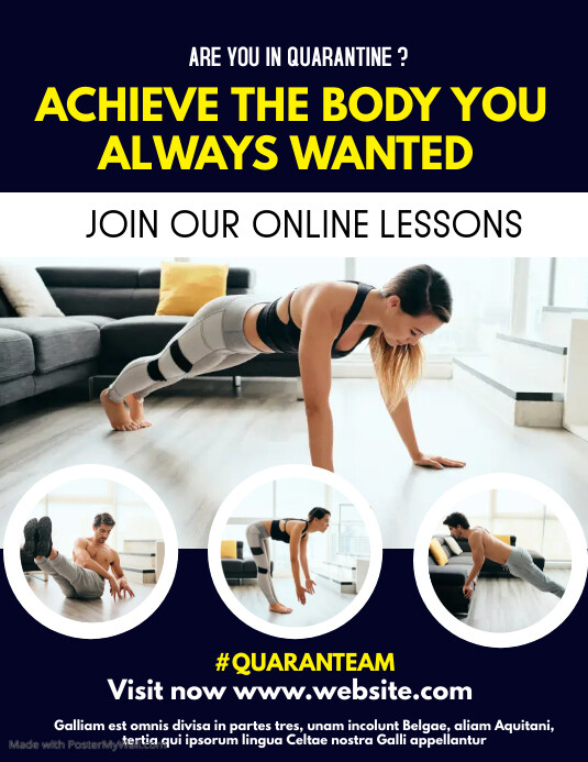 online pt lessons flyer advertisement
