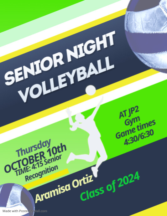 Senior Night Falcons Volleyball PosterMyWall