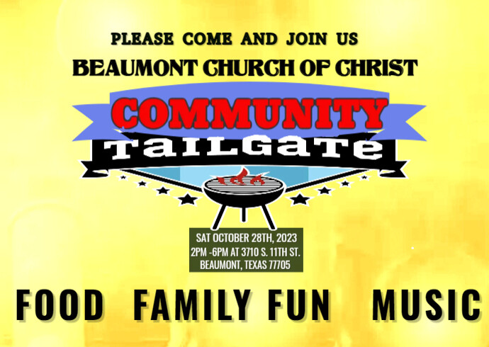 Tailgate Kickoff postcard | PosterMyWall
