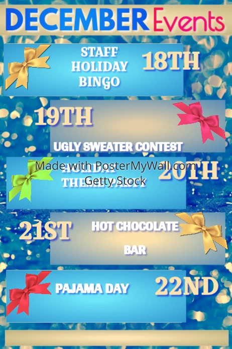 December Events Poster template