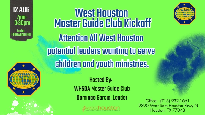 Master Guides Club Kickoff Flyer  v2 Presentation (16:9) template