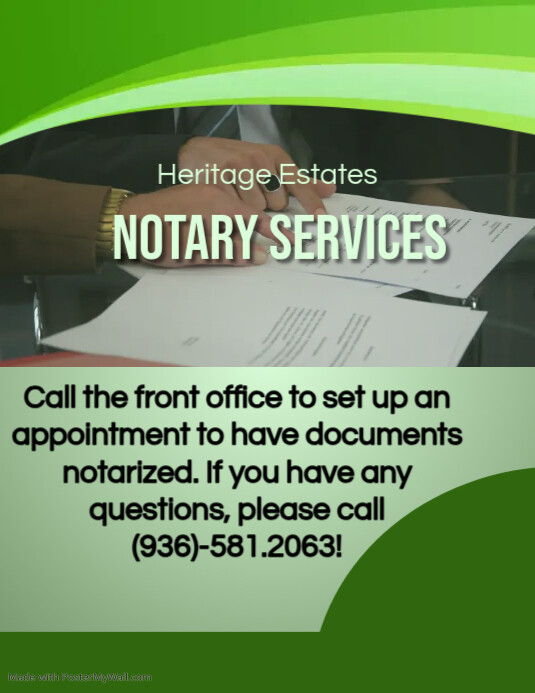 Copy of Green Mobile Notary Service Flyer (1) PosterMyWall