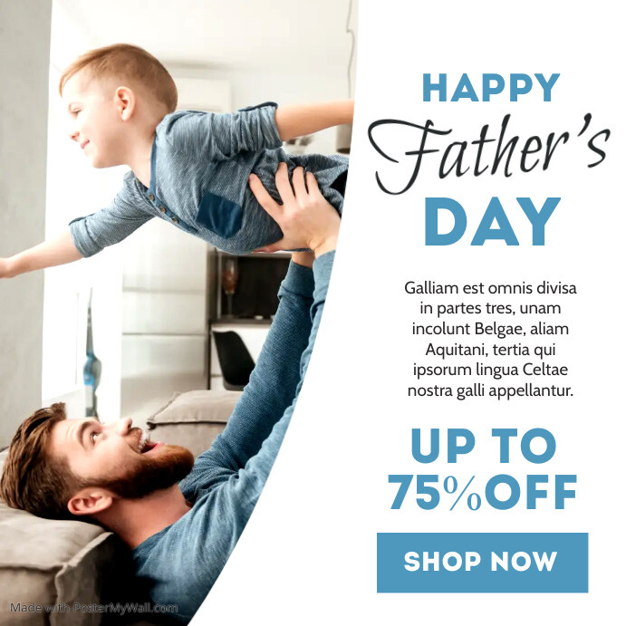 white and light blue generic father's day sal
