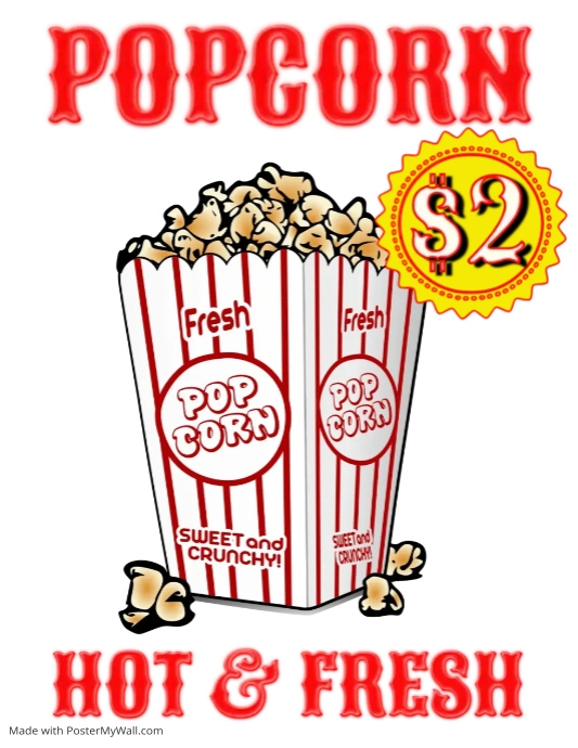 PopCorn Sign | PosterMyWall