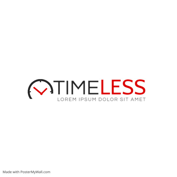 time minimal watch icon logo template design