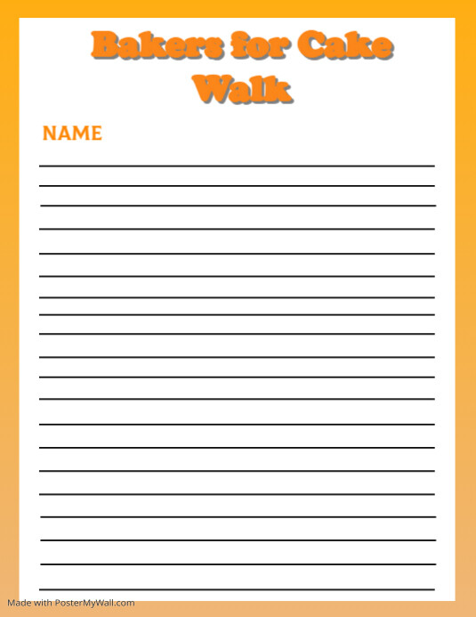 Sign Up Sheet Template | PosterMyWall
