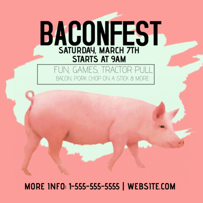 Bacon Fest Event Template PosterMyWall