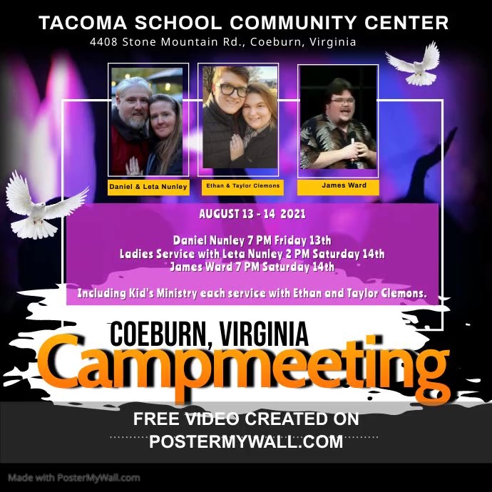 Copy of Coeburn Virginia Campmeeting August 2021 PosterMyWall