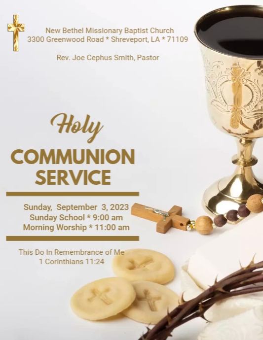 Copy of holy communion service | PosterMyWall