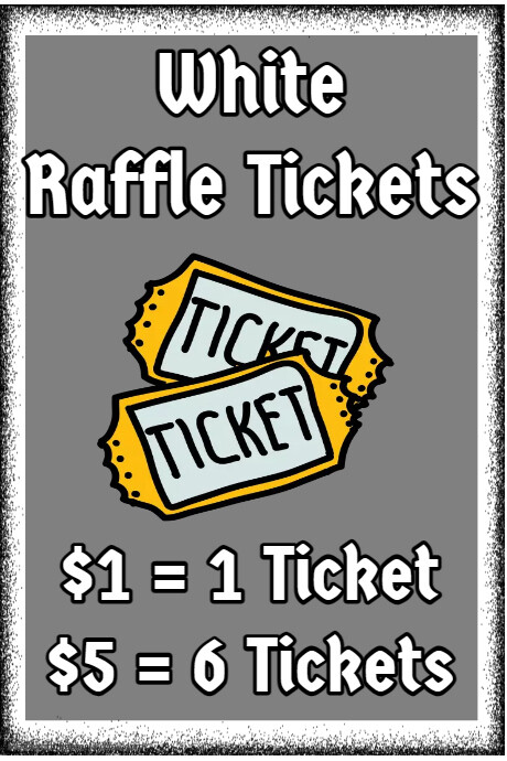 white raffle tickets | PosterMyWall