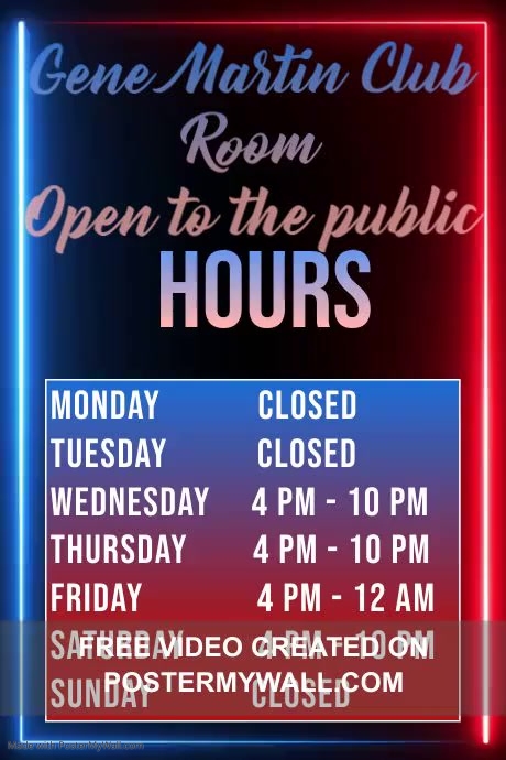 hours of operation video template Poster